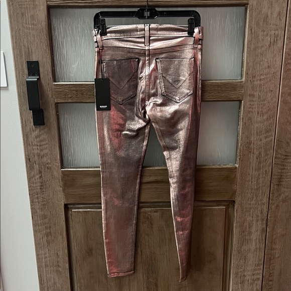 HUDSON Champagne Foil Skinny Jeans - Picture 7 of 8